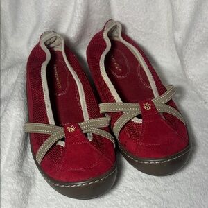 Terrasoles Red Echo Slip-On Crossband Loafer Flats